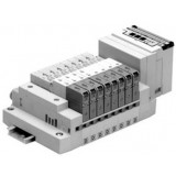 SMC solenoid valve 4 & 5 Port SV SS5V1-16S3, 1000 Series, Cassette Base Manifold, Dedicated Output Serial Wiring